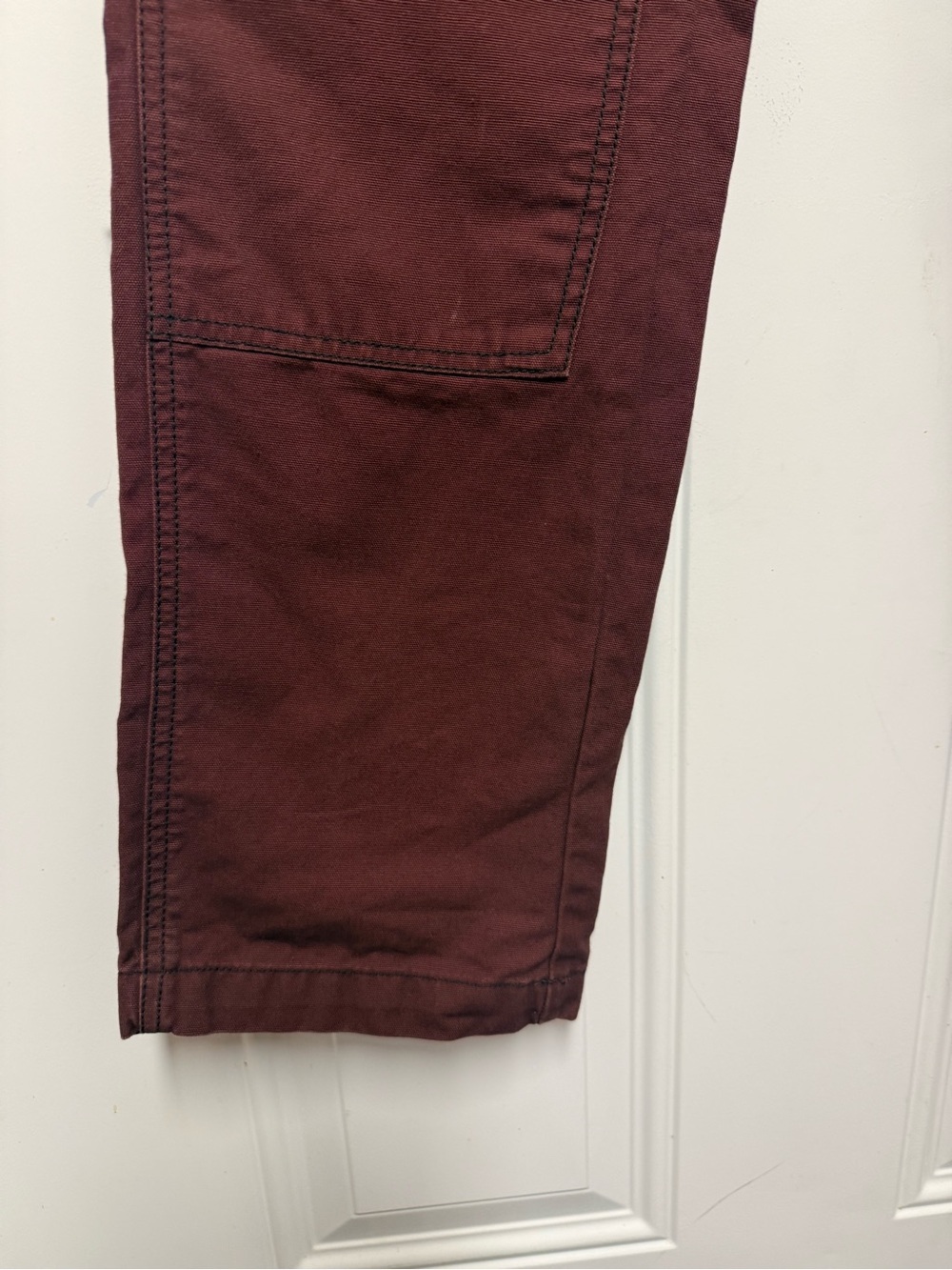 BDG Burgundy Carpenter Pants Size 25 Double Knee Workwear Utility Skater Granola - Picture 4 of 9